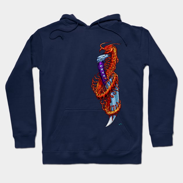 Dark Centipede Blade Hoodie by seyart design 